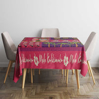 Hawaiian Christmas Tablecloth - Mele Kalikimaka Island Holiday Vibes - Pink Purple LT03 - Polynesian Pride