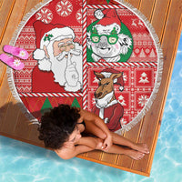 Australian Christmas Beach Blanket - Santa Koala Kangaroo and Holiday Cheer LT03 - Polynesian Pride