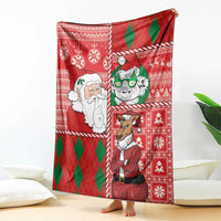 Australian Christmas Blanket - Santa Koala Kangaroo and Holiday Cheer LT03 - Polynesian Pride