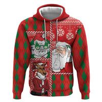 Australian Christmas Hoodie - Santa Koala Kangaroo and Holiday Cheer LT03 Pullover Hoodie Red - Polynesian Pride