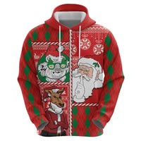 Australian Christmas Hoodie - Santa Koala Kangaroo and Holiday Cheer LT03 - Polynesian Pride