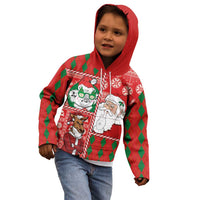 Australian Christmas Kid Hoodie - Santa Koala Kangaroo and Holiday Cheer