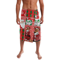 Australian Christmas Lavalava - Santa Koala Kangaroo and Holiday Cheer LT03 Red - Polynesian Pride