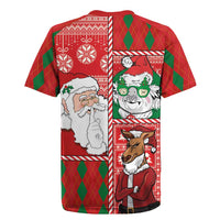 Australian Christmas Rugby Jersey - Santa Koala Kangaroo and Holiday Cheer LT03 - Polynesian Pride
