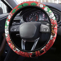 Australian Christmas Steering Wheel Cover - Santa Koala Kangaroo and Holiday Cheer LT03 - Polynesian Pride