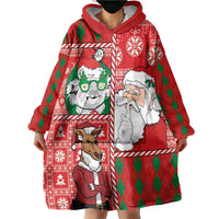 Australian Christmas Wearable Blanket Hoodie - Santa Koala Kangaroo and Holiday Cheer LT03 - Polynesian Pride