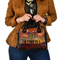 The Rising Sun Badge ANZAC Shoulder Handbag Last Post Field of Poppy Starry Night Style LT03 - Polynesian Pride