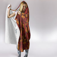 Japanese Culture Hawaii Style Hooded Blanket Hawaiian Tribal and Japanese Pattern Together Culture LT03 - Polynesian Pride