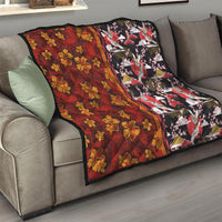 Pan-Pacific Festival Quilt Hawaiian Tribal and Japanese Pattern Together Culture