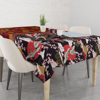 Japanese Culture Hawaii Style Tablecloth Hawaiian Tribal and Japanese Pattern Together Culture LT03 - Polynesian Pride