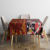 Japanese Culture Hawaii Style Tablecloth Hawaiian Tribal and Japanese Pattern Together Culture LT03 - Polynesian Pride