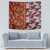 Japanese Culture Hawaii Style Tapestry Hawaiian Tribal and Japanese Pattern Together Culture LT03 - Polynesian Pride