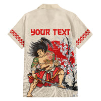 Personalised Japanese Culture Hawaii Style Family Matching Tank Maxi Dress and Hawaiian Shirt Japanese Samurai with Hawaiian Pattern LT03 - Polynesian Pride