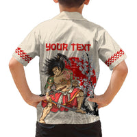 Personalised Japanese Culture Hawaii Style Hawaiian Shirt Japanese Samurai with Hawaiian Pattern LT03 - Polynesian Pride