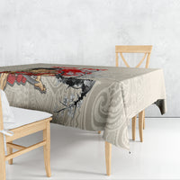 Personalised Japanese Culture Hawaii Style Tablecloth Japanese Samurai with Hawaiian Pattern LT03 - Polynesian Pride