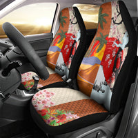 Japanese Culture Hawaii Style Car Seat Cover Mauna Kea and Fuji Mountains LT03 - Polynesian Pride