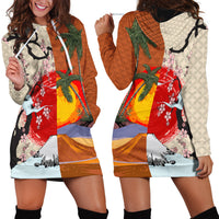 Japanese Culture Hawaii Style Hoodie Dress Mauna Kea and Fuji Mountains LT03 - Polynesian Pride