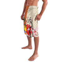 Japanese Culture Hawaii Style Lavalava Mauna Kea and Fuji Mountains LT03 - Polynesian Pride