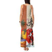 Japanese Culture Hawaii Style Tank Maxi Dress Mauna Kea and Fuji Mountains LT03 - Polynesian Pride