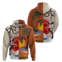 Pan-Pacific Festival Zip Hoodie Mauna Kea and Fuji Mountains