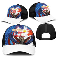 Philippines and United States Semiquincentennial Baseball Net Cap Eagle and National Flag Style LT03 - Polynesian Pride