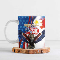Philippines and United States Semiquincentennial Ceramic Mug Eagle and National Flag Style LT03 Multicolor - Polynesian Pride