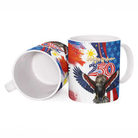 Philippines and United States Semiquincentennial Ceramic Mug Eagle and National Flag Style LT03 - Polynesian Pride