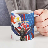 Philippines and United States Semiquincentennial Ceramic Mug Eagle and National Flag Style LT03 - Polynesian Pride