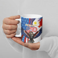 Philippines and United States Semiquincentennial Ceramic Mug Eagle and National Flag Style LT03 - Polynesian Pride