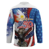 Philippines and United States Semiquincentennial Hockey Jersey Eagle and National Flag Style LT03 - Polynesian Pride