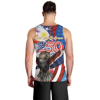 Philippines and United States Semiquincentennial Men Tank Top Eagle and National Flag Style LT03 - Polynesian Pride