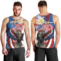 Philippines and United States Semiquincentennial Men Tank Top Eagle and National Flag Style LT03 - Polynesian Pride
