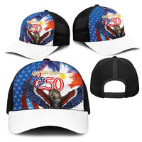 Philippines and United States Semiquincentennial Mesh Trucker Cap Eagle and National Flag Style LT03 - Polynesian Pride