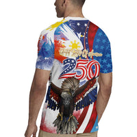 Philippines and United States Semiquincentennial Rugby Jersey Eagle and National Flag Style LT03 - Polynesian Pride