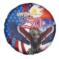 Philippines and United States Semiquincentennial Spare Tire Cover Eagle and National Flag Style LT03 - Polynesian Pride