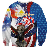 Philippines and United States Semiquincentennial Sweatshirt Eagle and National Flag Style LT03 - Polynesian Pride