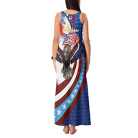 Philippines and United States Semiquincentennial Tank Maxi Dress Eagle and National Flag Style LT03 - Polynesian Pride