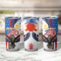 Philippines and United States Semiquincentennial Tumbler Cup Eagle and National Flag Style LT03 - Polynesian Pride