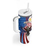 Philippines and United States Semiquincentennial Tumbler With Handle Eagle and National Flag Style LT03 - Polynesian Pride