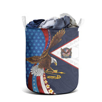 American Samoa and United States Semiquincentennial Laundry Basket Bald Eagle with National Flag Style LT03 - Polynesian Pride