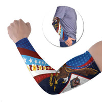 American Samoa and United States Semiquincentennial Arm Sleeves Bald Eagle with National Flag Style LT03 Set of 2 Multicolor - Polynesian Pride