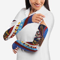 American Samoa and United States Semiquincentennial Arm Sleeves Bald Eagle with National Flag Style LT03 - Polynesian Pride