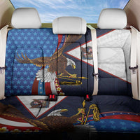 American Samoa and United States Semiquincentennial Back Car Seat Cover Bald Eagle with National Flag Style LT03 One Size Multicolor - Polynesian Pride