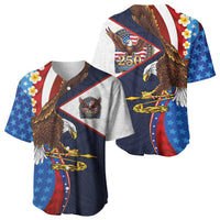 American Samoa and United States Semiquincentennial Baseball Jersey Bald Eagle with National Flag Style LT03 - Polynesian Pride