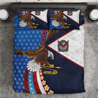 American Samoa and United States Semiquincentennial Bedding Set Bald Eagle with National Flag Style LT03 Multicolor - Polynesian Pride