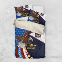 American Samoa and United States Semiquincentennial Bedding Set Bald Eagle with National Flag Style LT03 US Twin 172cm x 218cm Multicolor - Polynesian Pride