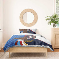 American Samoa and United States Semiquincentennial Bedding Set Bald Eagle with National Flag Style LT03 - Polynesian Pride
