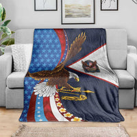 American Samoa and United States Semiquincentennial Blanket Bald Eagle with National Flag Style LT03 - Polynesian Pride