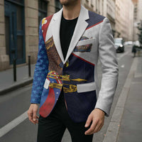 American Samoa and United States Semiquincentennial Blazer Bald Eagle with National Flag Style LT03 - Polynesian Pride