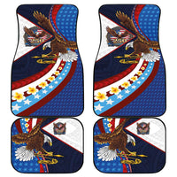 American Samoa and United States Semiquincentennial Car Mats Bald Eagle with National Flag Style LT03 - Polynesian Pride
